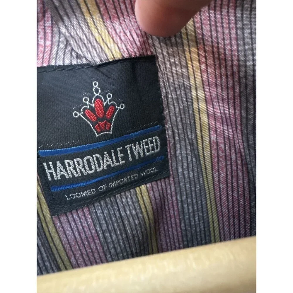Vintage 70’s‎ Harrodale Tweed Blazer Gray Green Men 42 Woodwards WKRP Herb